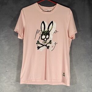 Psycho Bunny Robert Godley Graphic Pink T-Shirt XL